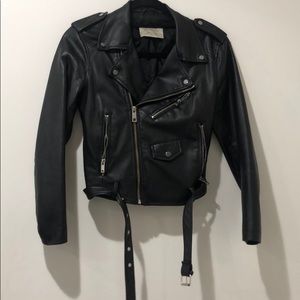 Leather jacket.